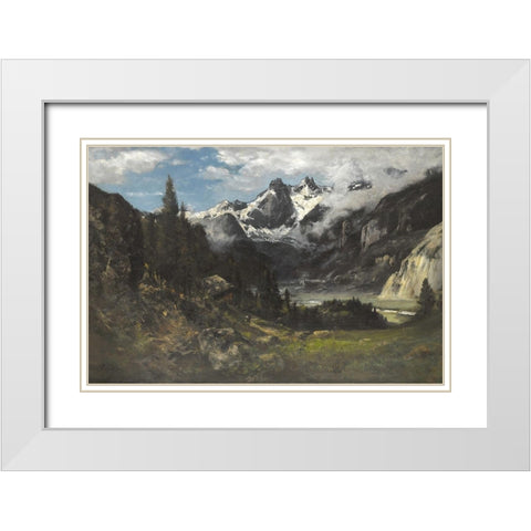 Headwaters of the San Joaquin White Modern Wood Framed Art Print with Double Matting by Keith, William