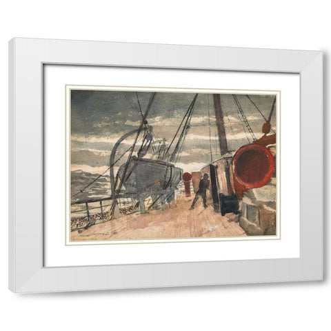 Marine White Modern Wood Framed Art Print with Double Matting by Homer, Winslow