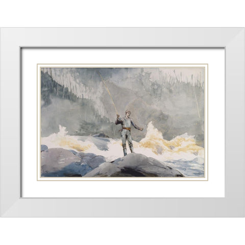 Casting White Modern Wood Framed Art Print with Double Matting by Homer, Winslow