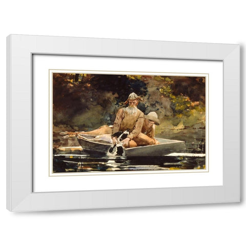 After the Hunt White Modern Wood Framed Art Print with Double Matting by Homer, Winslow