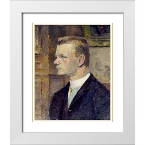 Frederick Wenz White Modern Wood Framed Art Print with Double Matting by Toulouse-Lautrec, Henri de