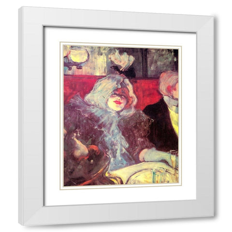 In a private room at the Rat mort White Modern Wood Framed Art Print with Double Matting by Toulouse-Lautrec, Henri de