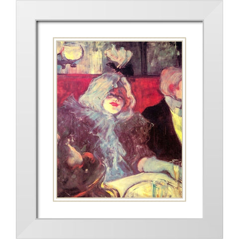 In a private room at the Rat mort White Modern Wood Framed Art Print with Double Matting by Toulouse-Lautrec, Henri de