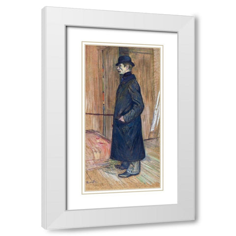 Gaston Bonnefoy White Modern Wood Framed Art Print with Double Matting by Toulouse-Lautrec, Henri de