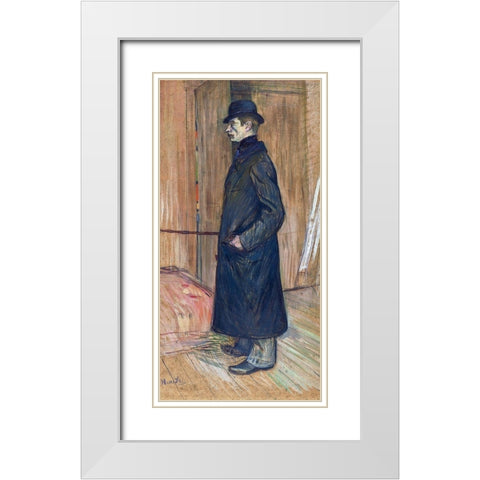 Gaston Bonnefoy White Modern Wood Framed Art Print with Double Matting by Toulouse-Lautrec, Henri de
