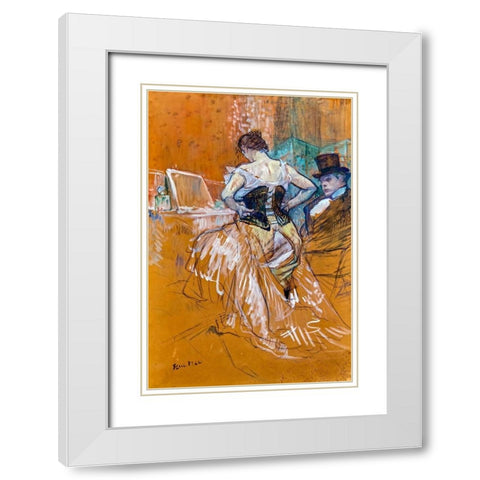 Conquest of passage White Modern Wood Framed Art Print with Double Matting by Toulouse-Lautrec, Henri de