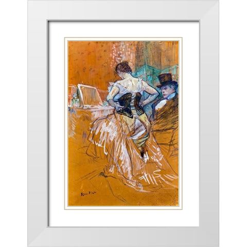 Conquest of passage White Modern Wood Framed Art Print with Double Matting by Toulouse-Lautrec, Henri de