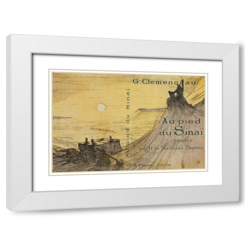 Au pied du Sinai Couverture White Modern Wood Framed Art Print with Double Matting by Toulouse-Lautrec, Henri de