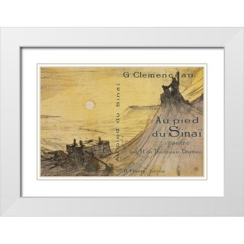 Au pied du Sinai Couverture White Modern Wood Framed Art Print with Double Matting by Toulouse-Lautrec, Henri de