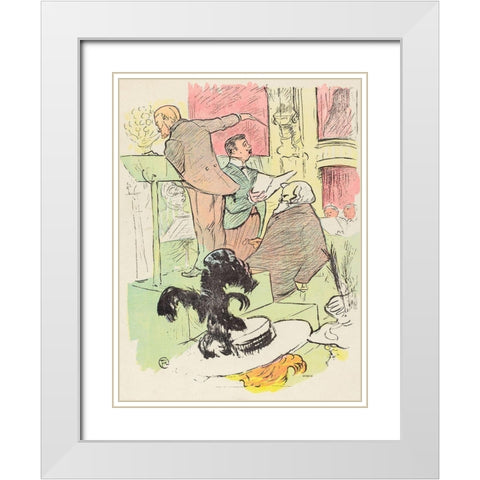Les grands concerts de lopera White Modern Wood Framed Art Print with Double Matting by Toulouse-Lautrec, Henri de