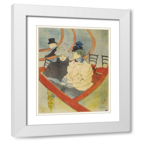 The great lodge White Modern Wood Framed Art Print with Double Matting by Toulouse-Lautrec, Henri de