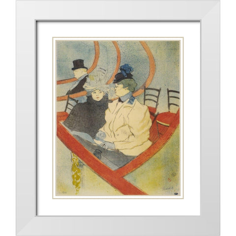 The great lodge White Modern Wood Framed Art Print with Double Matting by Toulouse-Lautrec, Henri de