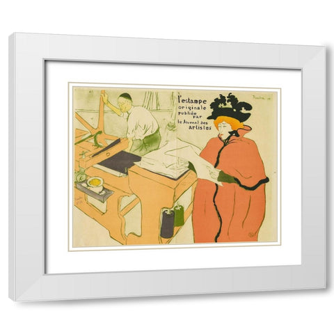 Cover for Lestampe originale White Modern Wood Framed Art Print with Double Matting by Toulouse-Lautrec, Henri de