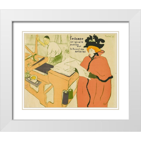 Cover for Lestampe originale White Modern Wood Framed Art Print with Double Matting by Toulouse-Lautrec, Henri de