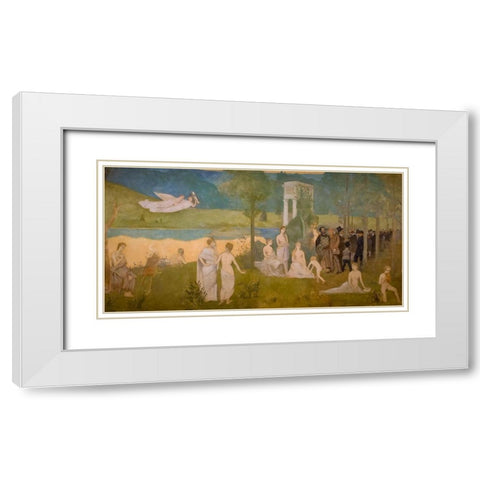 The Sacred Grove White Modern Wood Framed Art Print with Double Matting by Toulouse-Lautrec, Henri de