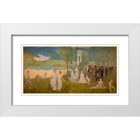 The Sacred Grove White Modern Wood Framed Art Print with Double Matting by Toulouse-Lautrec, Henri de
