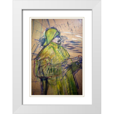 Maurice Joyant White Modern Wood Framed Art Print with Double Matting by Toulouse-Lautrec, Henri de