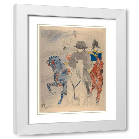 Napoleon White Modern Wood Framed Art Print with Double Matting by Toulouse-Lautrec, Henri de