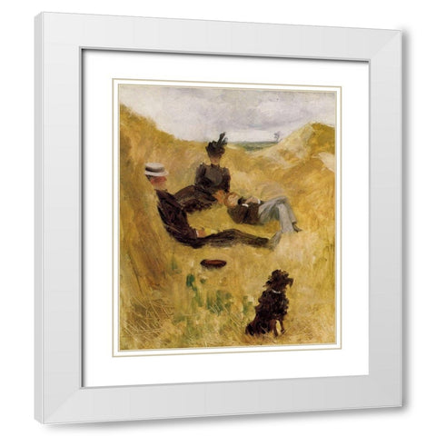 Party in the Country White Modern Wood Framed Art Print with Double Matting by Toulouse-Lautrec, Henri de