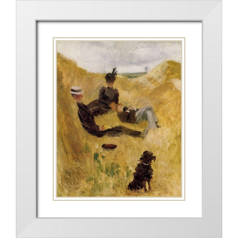Party in the Country White Modern Wood Framed Art Print with Double Matting by Toulouse-Lautrec, Henri de