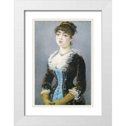 Madame Michel-LÃ©vy White Modern Wood Framed Art Print with Double Matting by Manet, Edouard