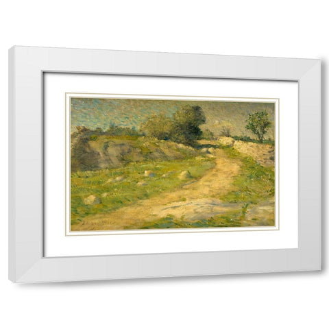 The Lane White Modern Wood Framed Art Print with Double Matting by Weir, J Alden