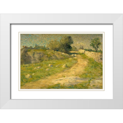 The Lane White Modern Wood Framed Art Print with Double Matting by Weir, J Alden