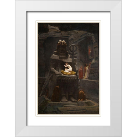 Bride of Belus White Modern Wood Framed Art Print with Double Matting by Motte, Henri