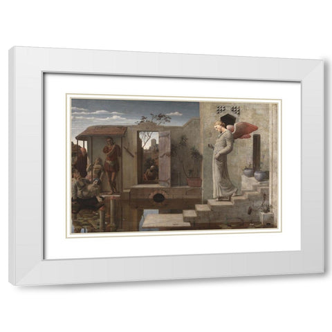 The Pool of Bethesda White Modern Wood Framed Art Print with Double Matting by Bateman, Robert