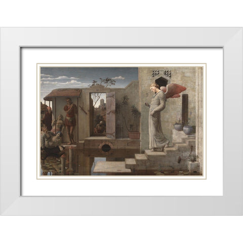 The Pool of Bethesda White Modern Wood Framed Art Print with Double Matting by Bateman, Robert