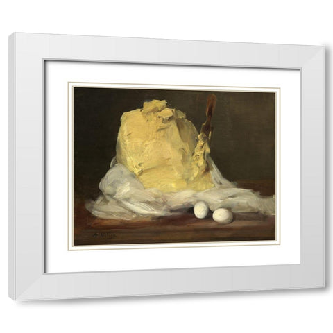 Mound of Butter White Modern Wood Framed Art Print with Double Matting by Vollon, Antoine