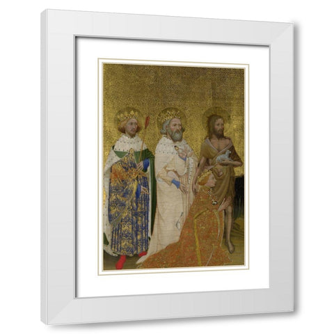 Wilton Diptych, left panel White Modern Wood Framed Art Print with Double Matting by Unknown
