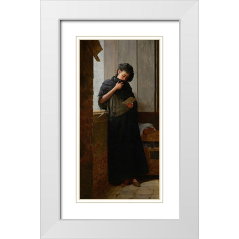 Longing at Saudade White Modern Wood Framed Art Print with Double Matting by de Almeida Junior, Jose Ferraz