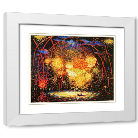 The Rocket White Modern Wood Framed Art Print with Double Matting by Manigault, Edward Middleton