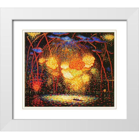 The Rocket White Modern Wood Framed Art Print with Double Matting by Manigault, Edward Middleton