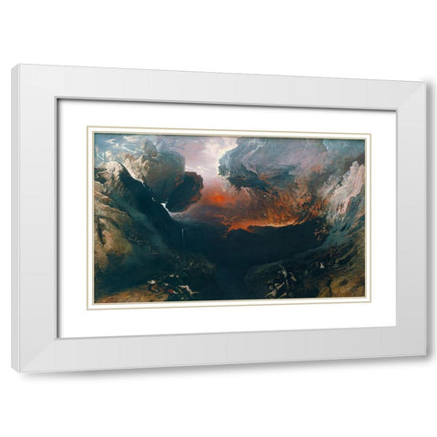 The Great Day of His Wrath White Modern Wood Framed Art Print with Double Matting by Martin, John