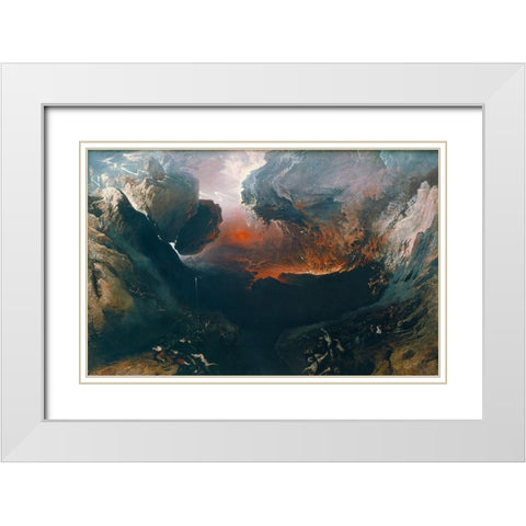 The Great Day of His Wrath White Modern Wood Framed Art Print with Double Matting by Martin, John