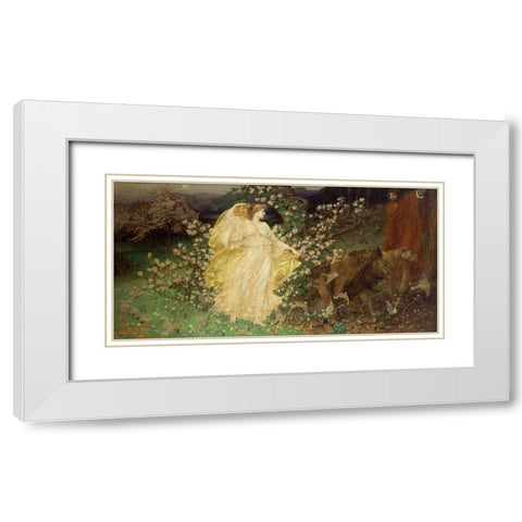 Venus andÂ Anchises White Modern Wood Framed Art Print with Double Matting by Richmond, William Blake