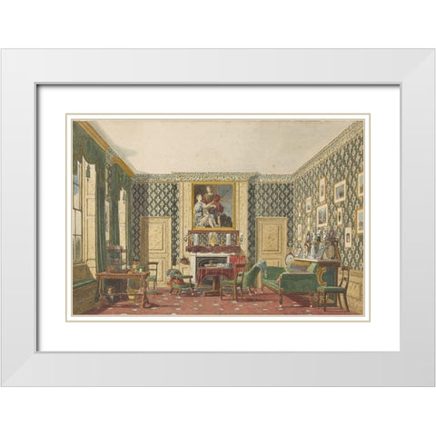 An Interior White Modern Wood Framed Art Print with Double Matting by Best, Mary Ellen