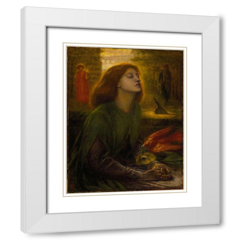 Beata Beatrix White Modern Wood Framed Art Print with Double Matting by Rossetti, Dante Gabriel