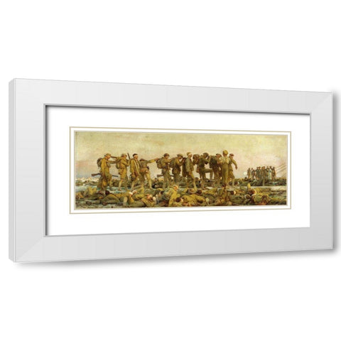 Gassed White Modern Wood Framed Art Print with Double Matting by Sargent, John Singer