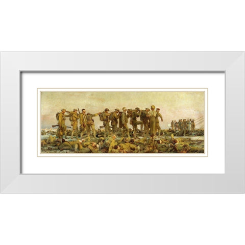 Gassed White Modern Wood Framed Art Print with Double Matting by Sargent, John Singer