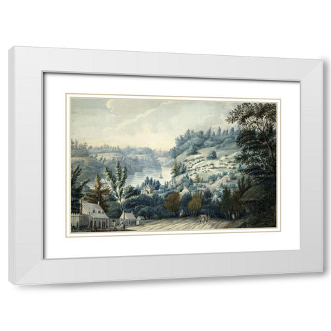 Queenstown, Upper Canada on the Niagara White Modern Wood Framed Art Print with Double Matting by Walsh, Edward