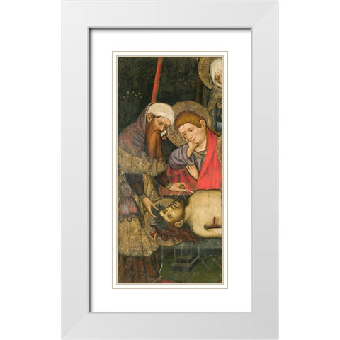 Mourning over the Dead Body of Christ White Modern Wood Framed Art Print with Double Matting by Mates, Joan
