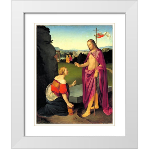 Easter Morning White Modern Wood Framed Art Print with Double Matting by Overbeck, Friedrich