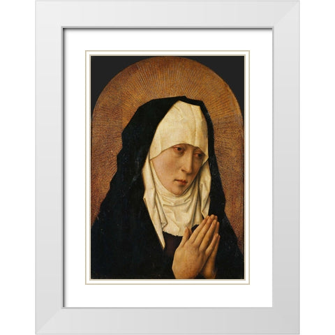 Mater Dolorosa White Modern Wood Framed Art Print with Double Matting by Bouts, Dirk