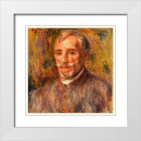Portrait of Felix Hippolyte Lucas 1918 White Modern Wood Framed Art Print with Double Matting by Renoir, Pierre-Auguste