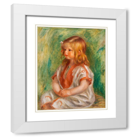 Claude Renoir 1904 White Modern Wood Framed Art Print with Double Matting by Renoir, Pierre-Auguste