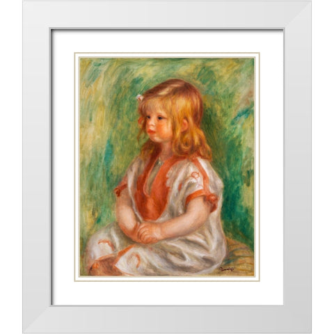 Claude Renoir 1904 White Modern Wood Framed Art Print with Double Matting by Renoir, Pierre-Auguste