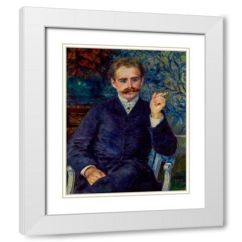 Albert Cahen dAnvers 1881 White Modern Wood Framed Art Print with Double Matting by Renoir, Pierre-Auguste